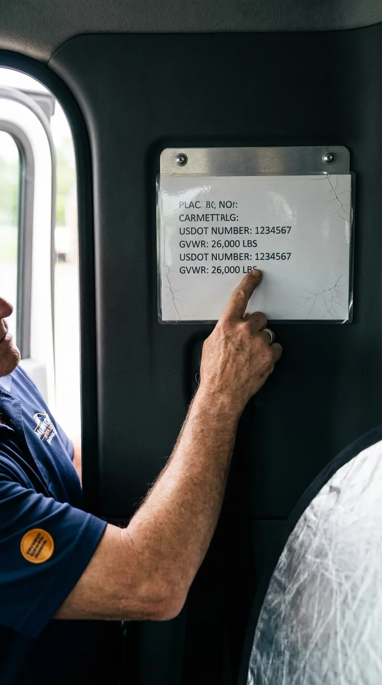 USDOT licensing placard verification in Wyoming